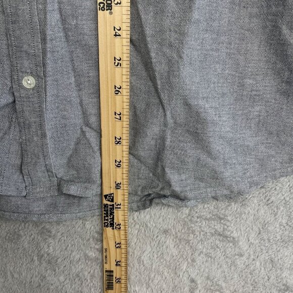 NEW Gap Men's XL Long Sleeve Oxford Button Down Shirt Gray 98% Cotton - Picture 4 of 8